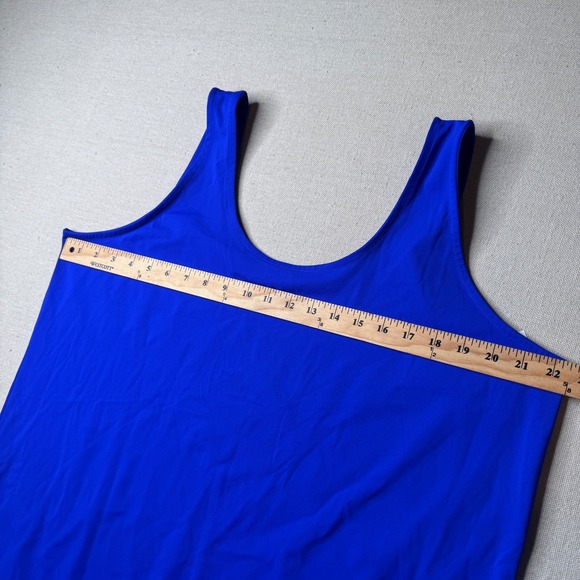 Torrid Sculpting Double Scoop Electric Blue Bodysuit Snap Closure Plus Size 1X - Picture 4 of 7